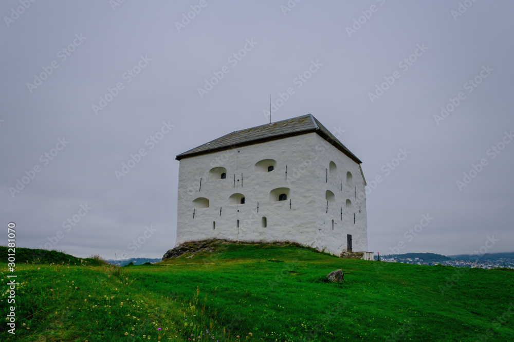 Medieval Kristiansten Fortress, located on a hill east of the city of Trondheim. Norway touristic attractions. July 2019 Medieval Kristiansten Fortress, located on a hill east of the city of Trondheim. Norway touristic attractions. July 2019