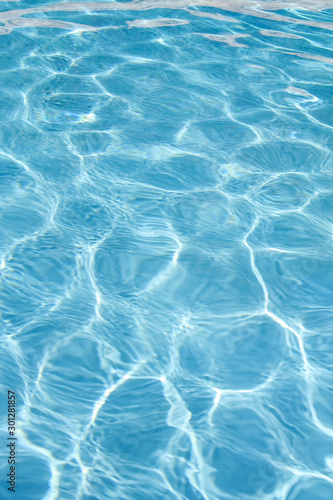 blue water in swimming pool