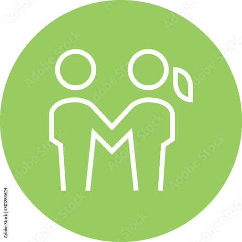 Man And Woman Shaking Hands Outline Icon