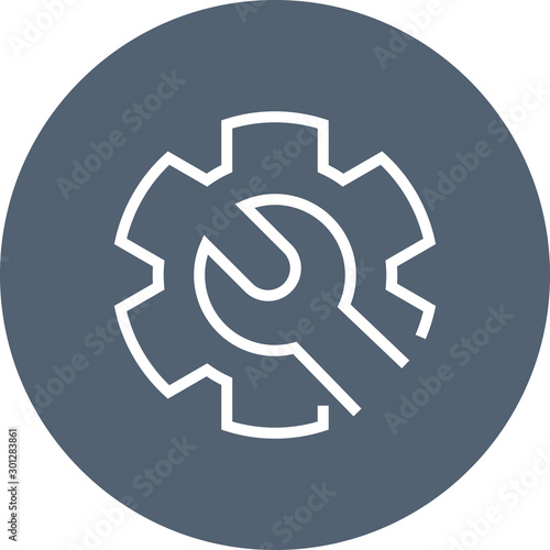 Wrench Gear Customize Outline Icon