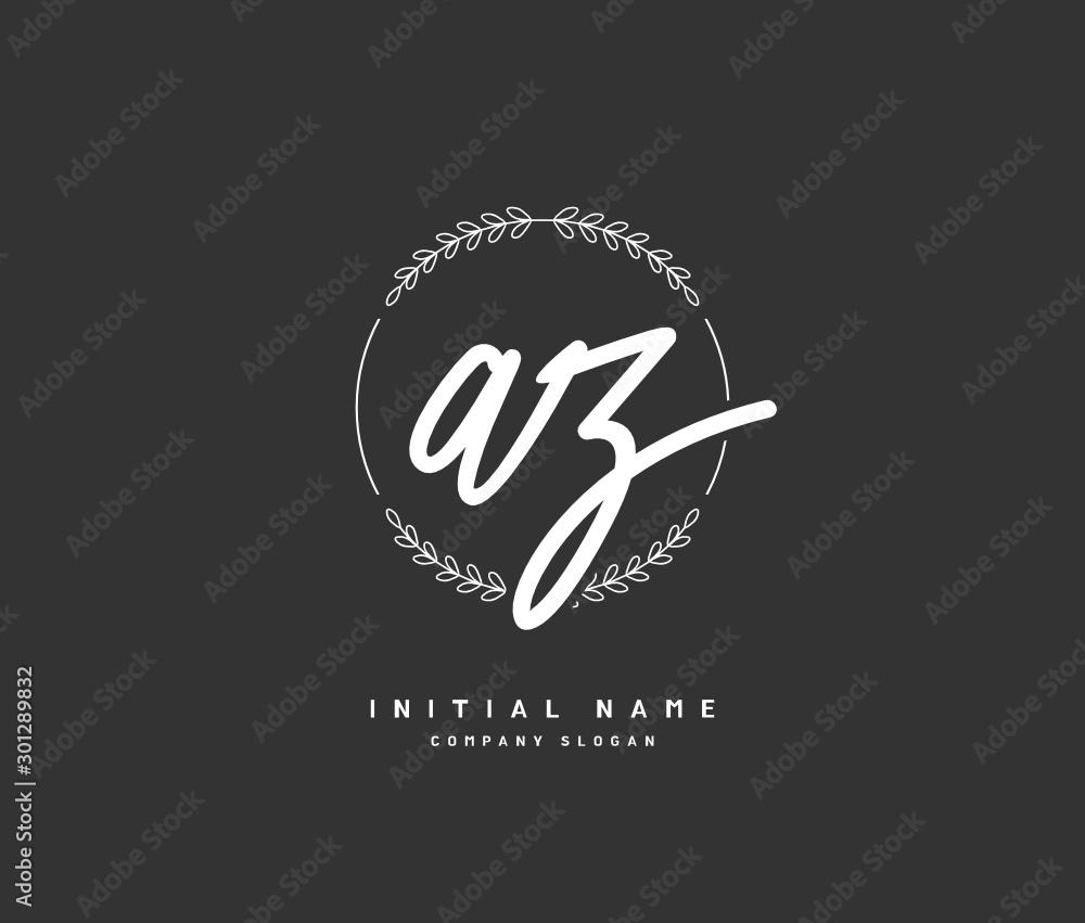A Z AZ Beauty vector initial logo, handwriting logo of initial signature, wedding, fashion, jewerly, boutique, floral and botanical with creative template for any company or business. A Z AZ Beauty vector initial logo, handwriting logo of initial signature, wedding, fashion, jewerly, boutique, floral and botanical with creative template for any company or business.
