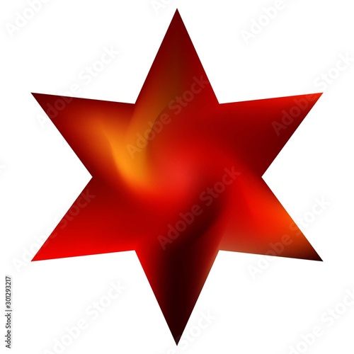 Blurred background in the form of hexagram.