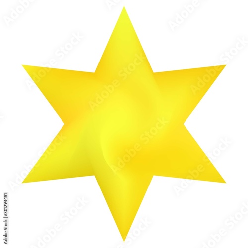 Gradient background in the form of hexagram.