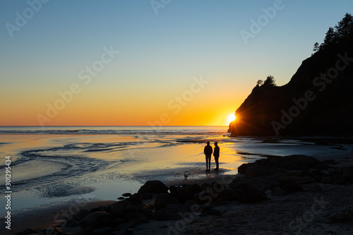 Sunset Oregon coast