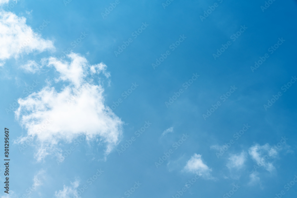 White cloud and blue sky background with copy space White cloud and blue sky background with copy space