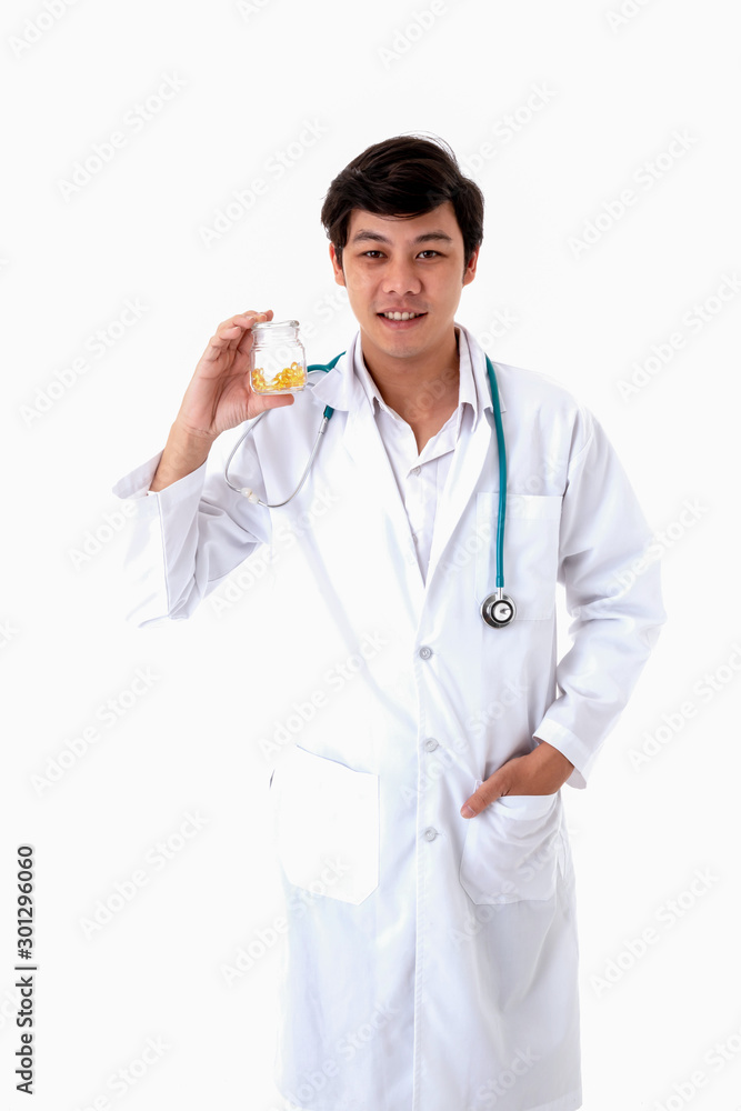 Portrait of Doctor isolated white background. Portrait of Doctor isolated white background.