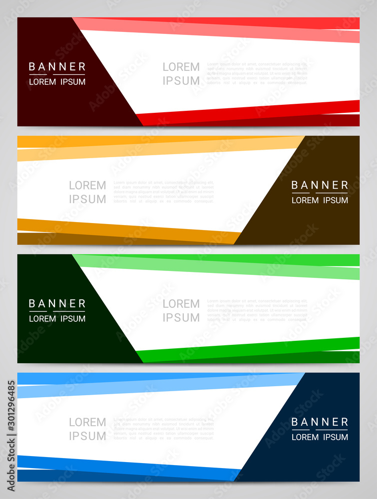 Abstract corporate business banner web template, vector illustration