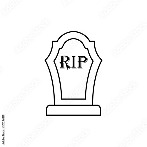 Tombstone icon vector design template