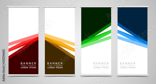 Abstract corporate business roll up template, vector illustration