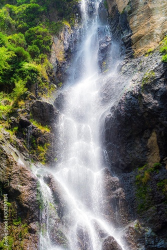 amazing waterfall in deep forest