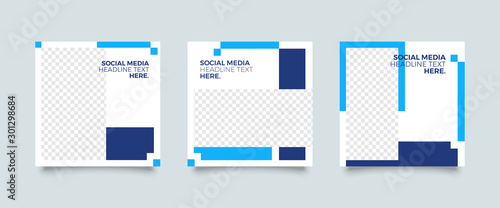 Modern promotion square web banner for social media mobile apps. Elegant sale and discount promo backgrounds for digital marketing
