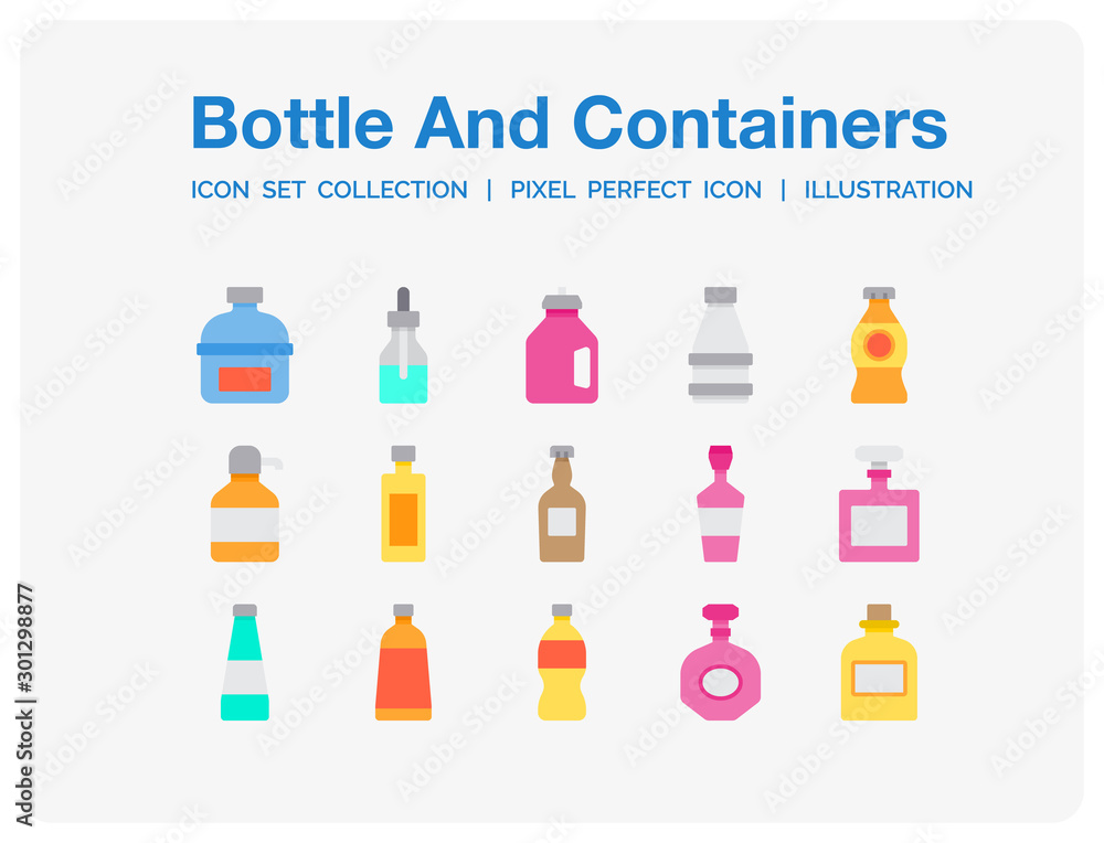 Bottle And Containers Icons Set. UI Pixel Perfect Well-crafted Vector Thin Line Icons. The illustrations are a vector. Bottle And Containers Icons Set. UI Pixel Perfect Well-crafted Vector Thin Line Icons. The illustrations are a vector.