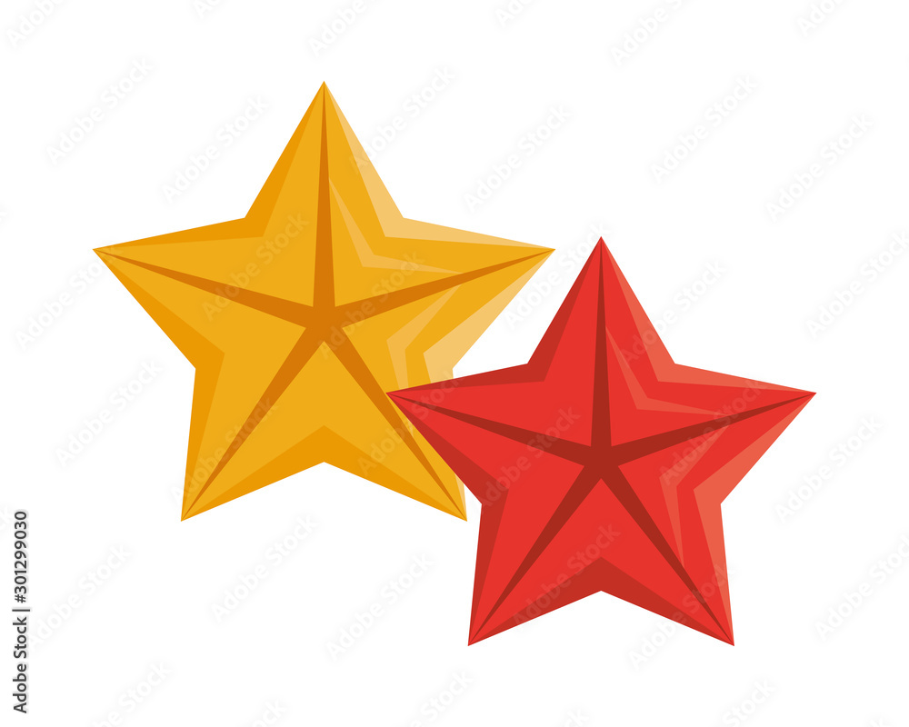 quality stars commercial isolated icons quality stars commercial isolated icons