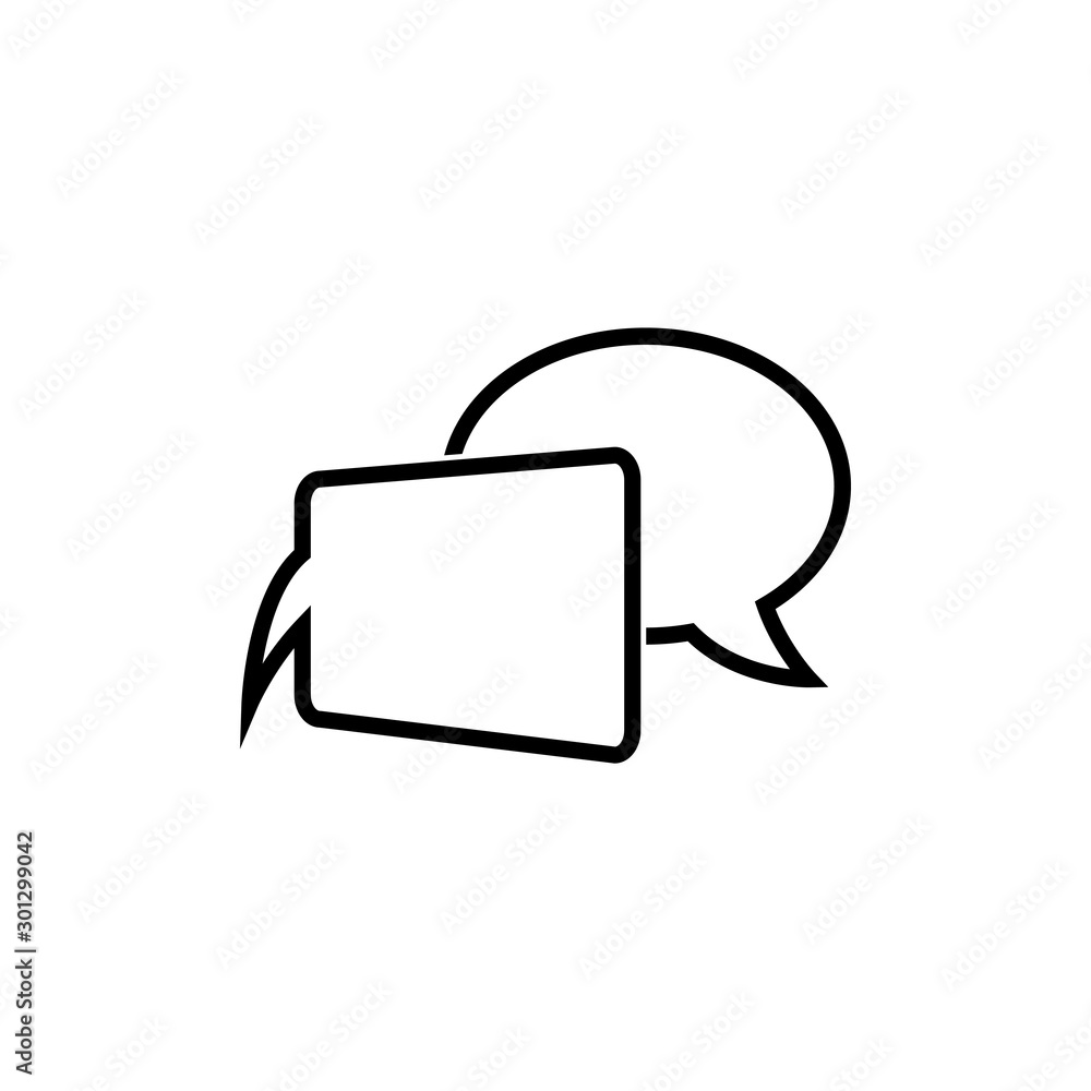 bubble speak icon trendy flat design bubble speak icon trendy flat design