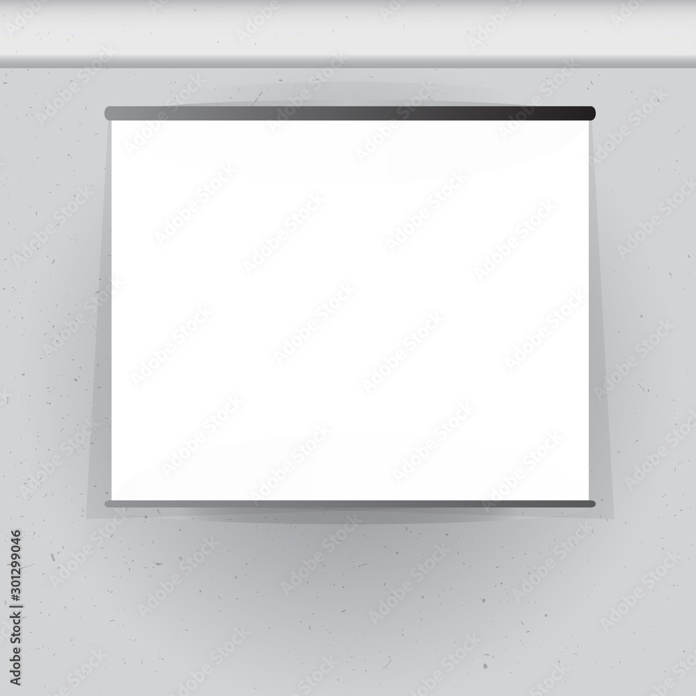 Blank Projection Screen, Vector. Blank Projection Screen, Vector.