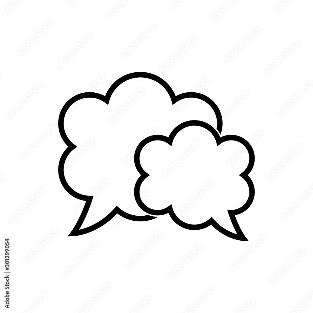 bubble speak icon trendy flat design bubble speak icon trendy flat design