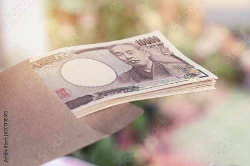 japanese banknotes, Money is essential in forex trading. Concept Travel  saving