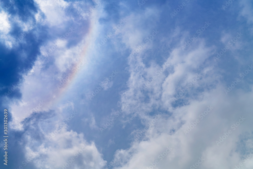 White cloud and blue sky background with copy space White cloud and blue sky background with copy space