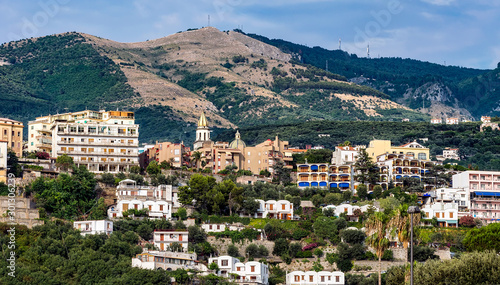 View of the beautifull small resort town of Vico Equense province of Campania in Italy © Andrey Nikitin