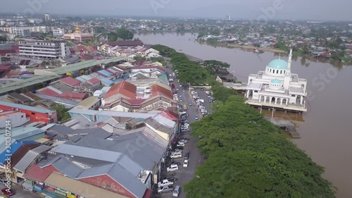 Kuching, Sarawak / Malaysia - November 8 2019: The buildings, landmarks and scenery of Kuching city, capital of Sarawak, Borneo island. Showing the famous landmarks in the Kuching city  photo