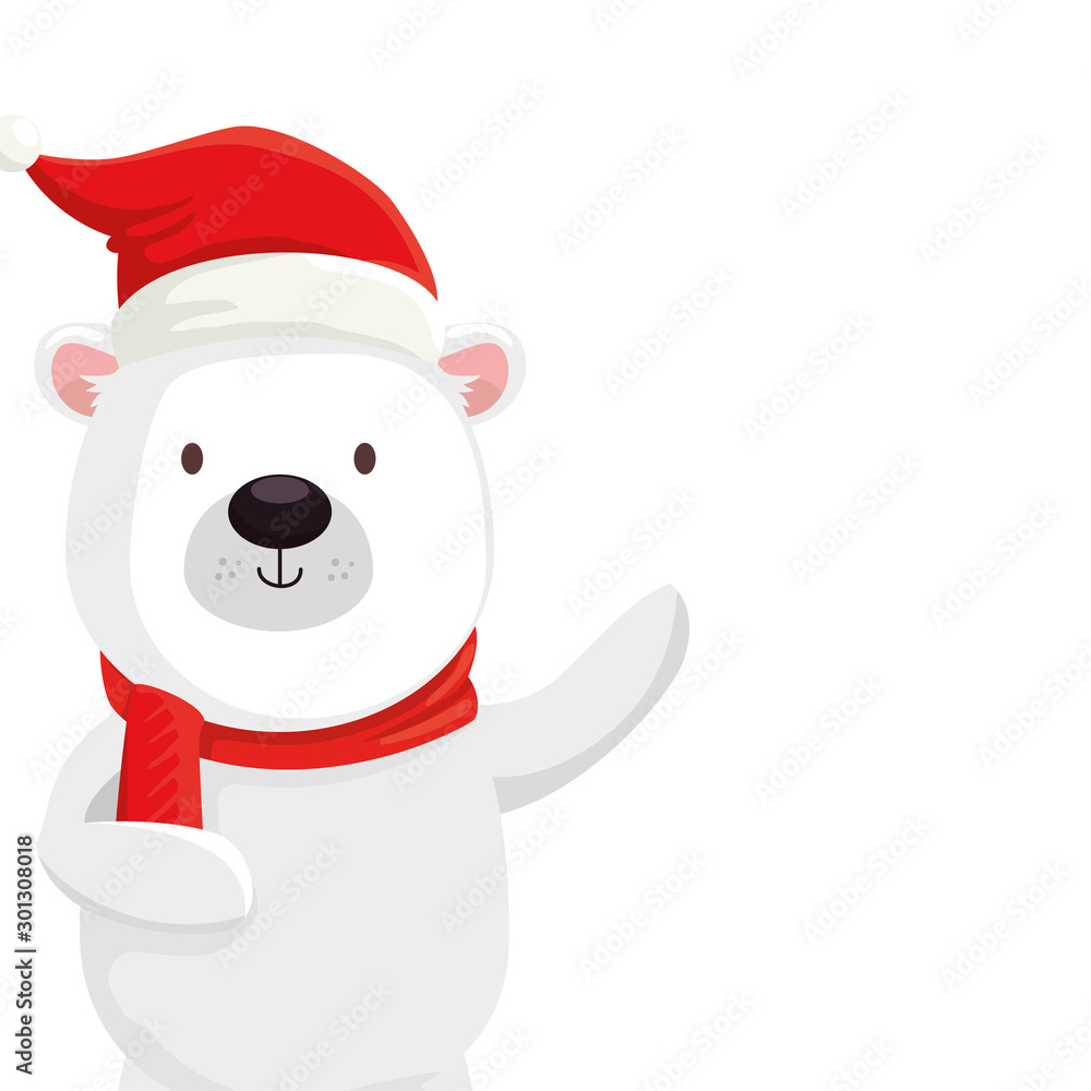 cute bear character merry christmas vector illustration design cute bear character merry christmas vector illustration design