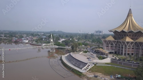 Kuching, Sarawak / Malaysia - November 8 2019: The buildings, landmarks and scenery of Kuching city, capital of Sarawak, Borneo island. Showing the famous landmarks in the Kuching city  photo