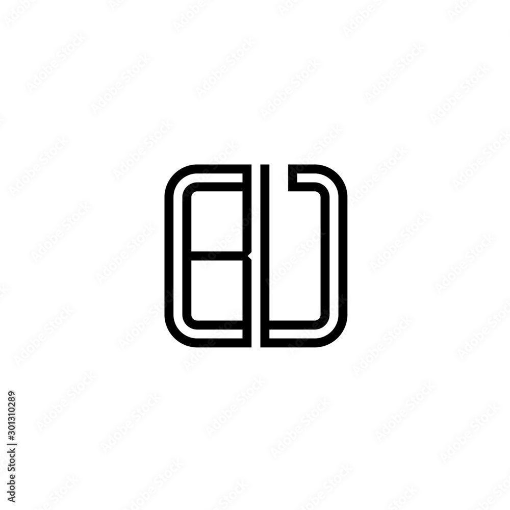 Letter BU logo icon design template elements Letter BU logo icon design template elements