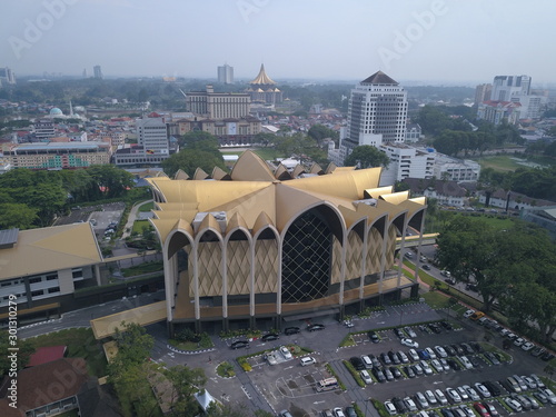 Kuching, Sarawak / Malaysia - November 8 2019: The buildings, landmarks and scenery of Kuching city, capital of Sarawak, Borneo island. Showing the famous landmarks in the Kuching city  photo