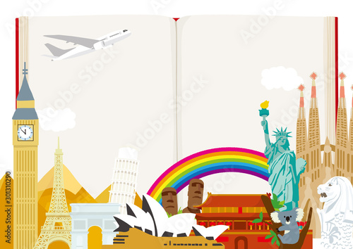 世界のイメージ　旅行イラスト