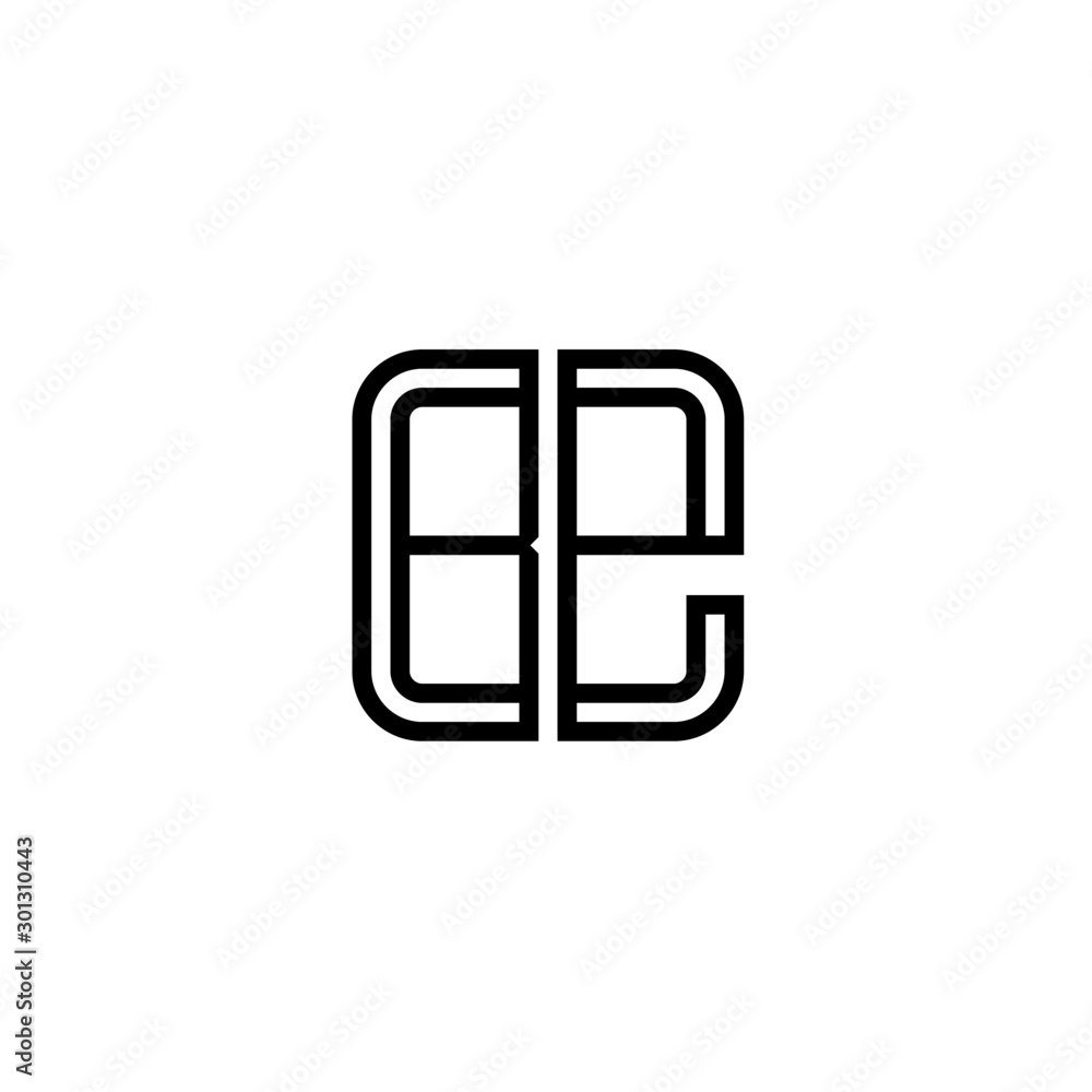 Fototapeta premium Letter BE logo icon design template elements