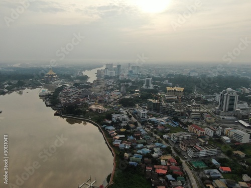 Kuching, Sarawak / Malaysia - November 8 2019: The buildings, landmarks and scenery of Kuching city, capital of Sarawak, Borneo island. Showing the famous landmarks in the Kuching city  photo