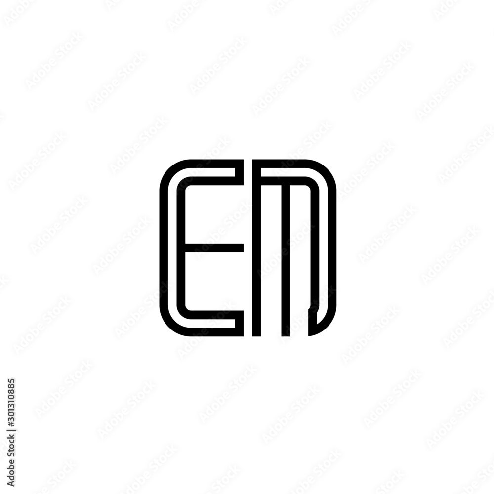Letter EM logo icon design template elements Letter EM logo icon design template elements