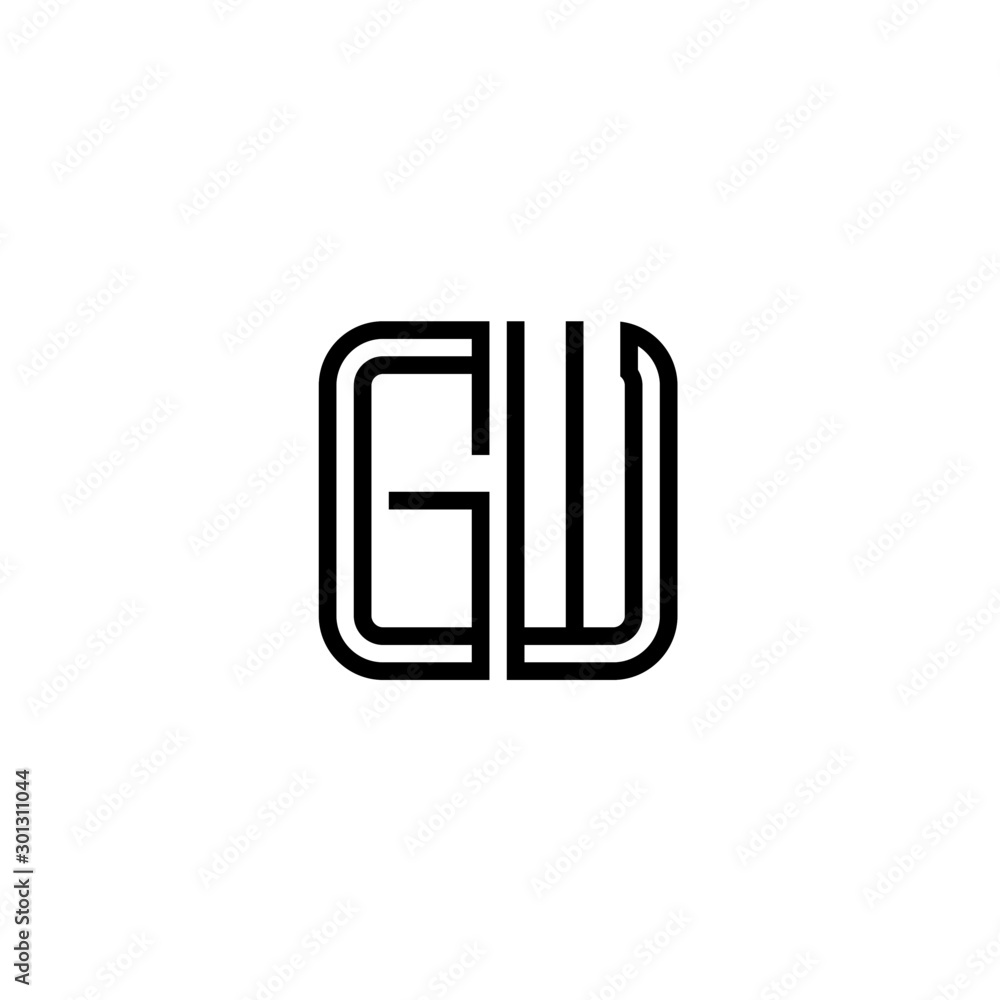 Letter GW logo icon design template elements Letter GW logo icon design template elements