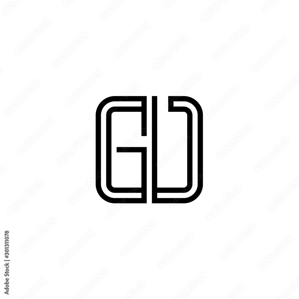 Letter GU logo icon design template elements Letter GU logo icon design template elements