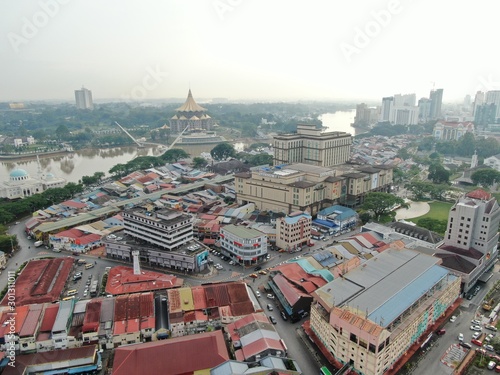 Kuching, Sarawak / Malaysia - November 8 2019: The buildings, landmarks and scenery of Kuching city, capital of Sarawak, Borneo island. Showing the famous landmarks in the Kuching city  photo