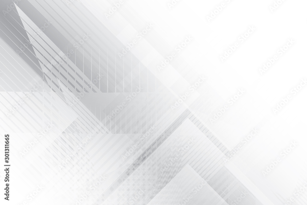 Fototapeta premium Abstract geometric white and gray color background. Vector, illustration.