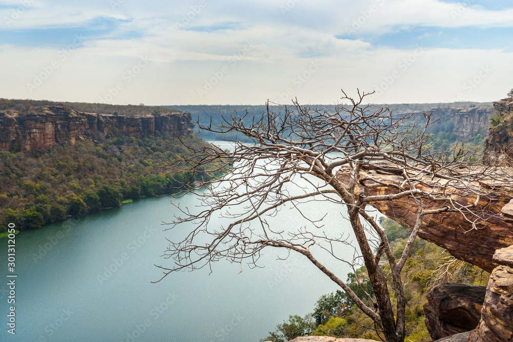 View of Chambal valley river near Garadia Mahadev temple. Kota. India View of Chambal valley river near Garadia Mahadev temple. Kota. India