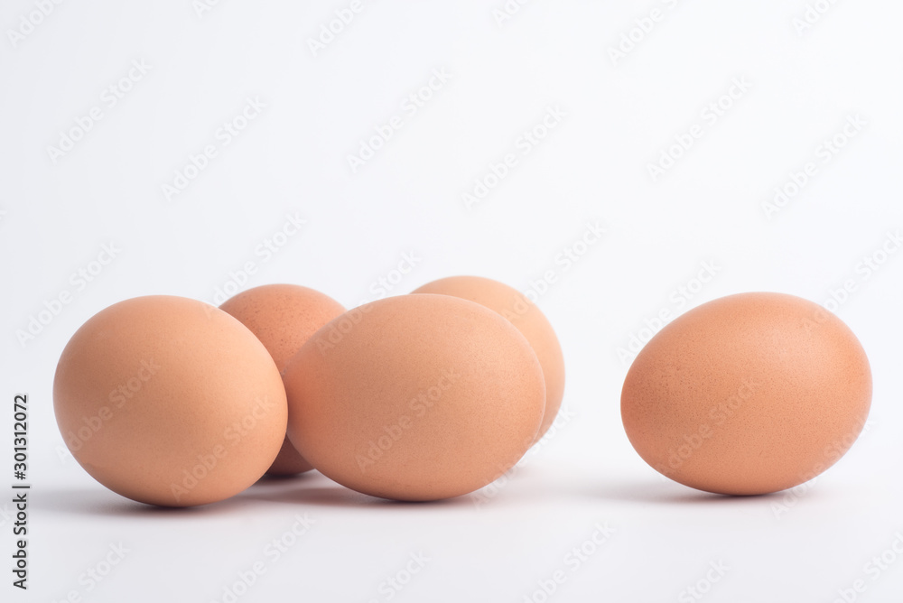 Fresh eggs on a white background. Fresh eggs on a white background.