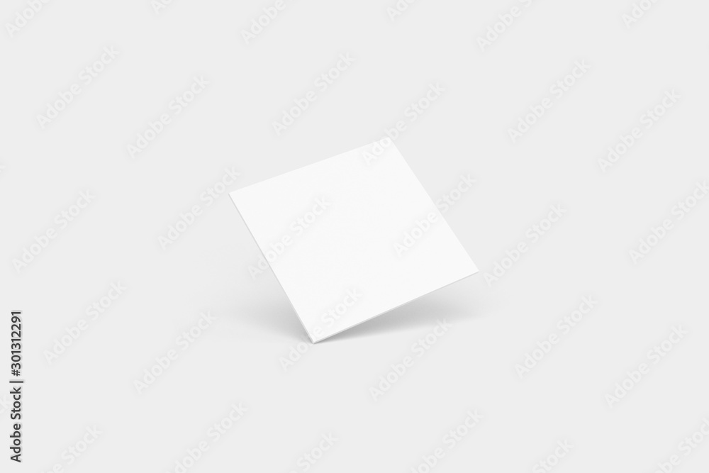 Square Business Card White Blank Mockup Square Business Card White Blank Mockup