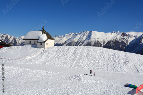 Chapel in the Alps photo