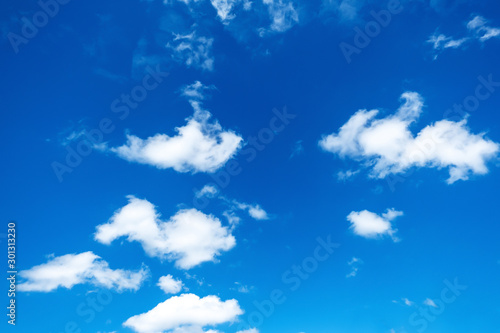 Blue sky background and clouds white, On a bright day Beautiful sky