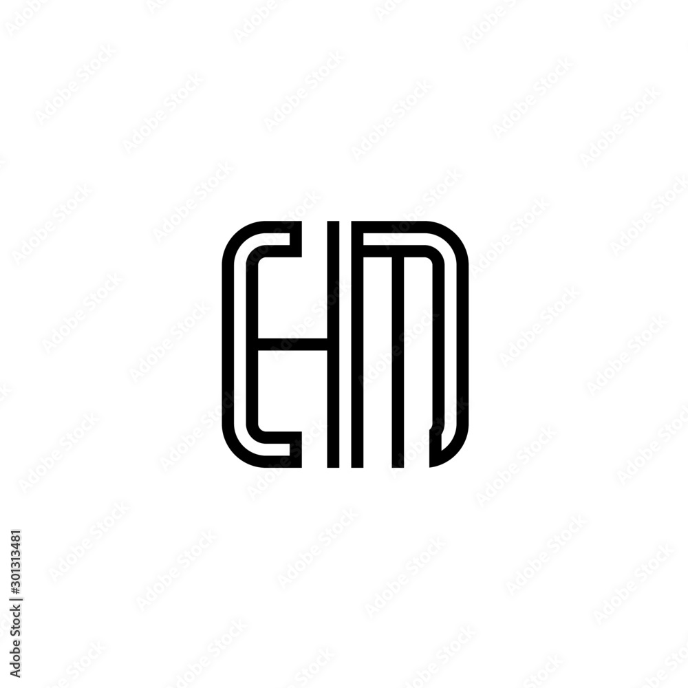 Letter HM logo icon design template elements Letter HM logo icon design template elements