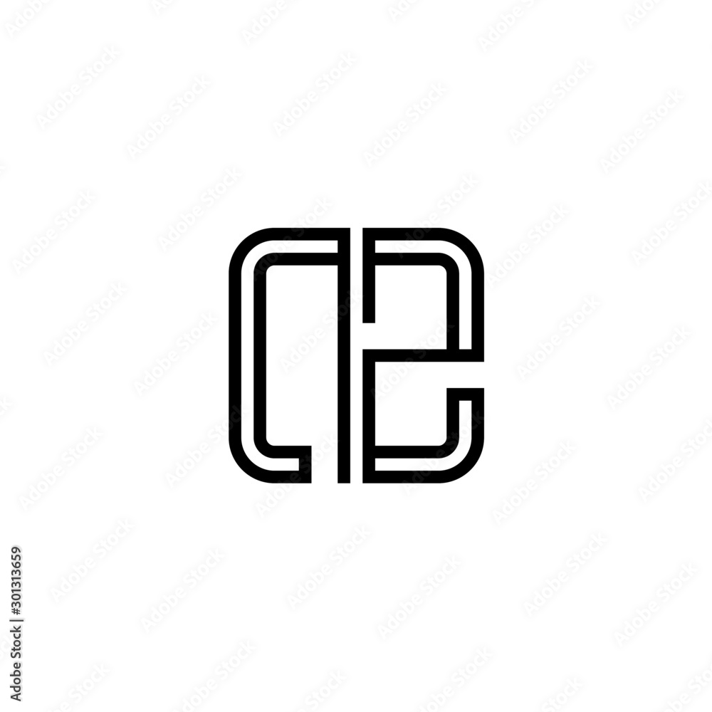 Obraz premium Letter NZ logo icon design template elements