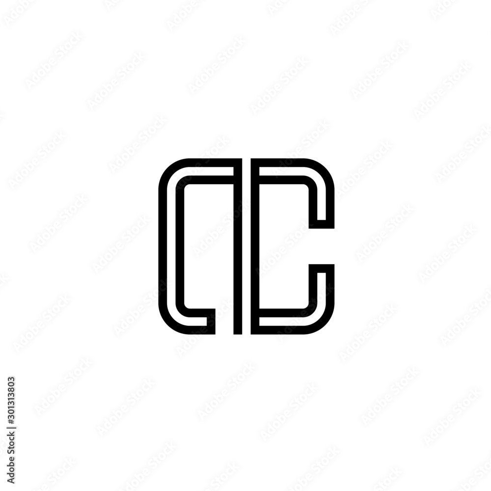 Letter NC logo icon design template elements Letter NC logo icon design template elements