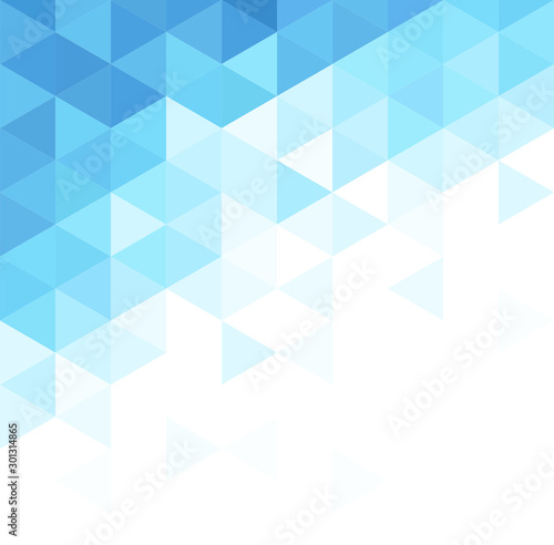 Abstract triangular background. Blue geometric pattern.