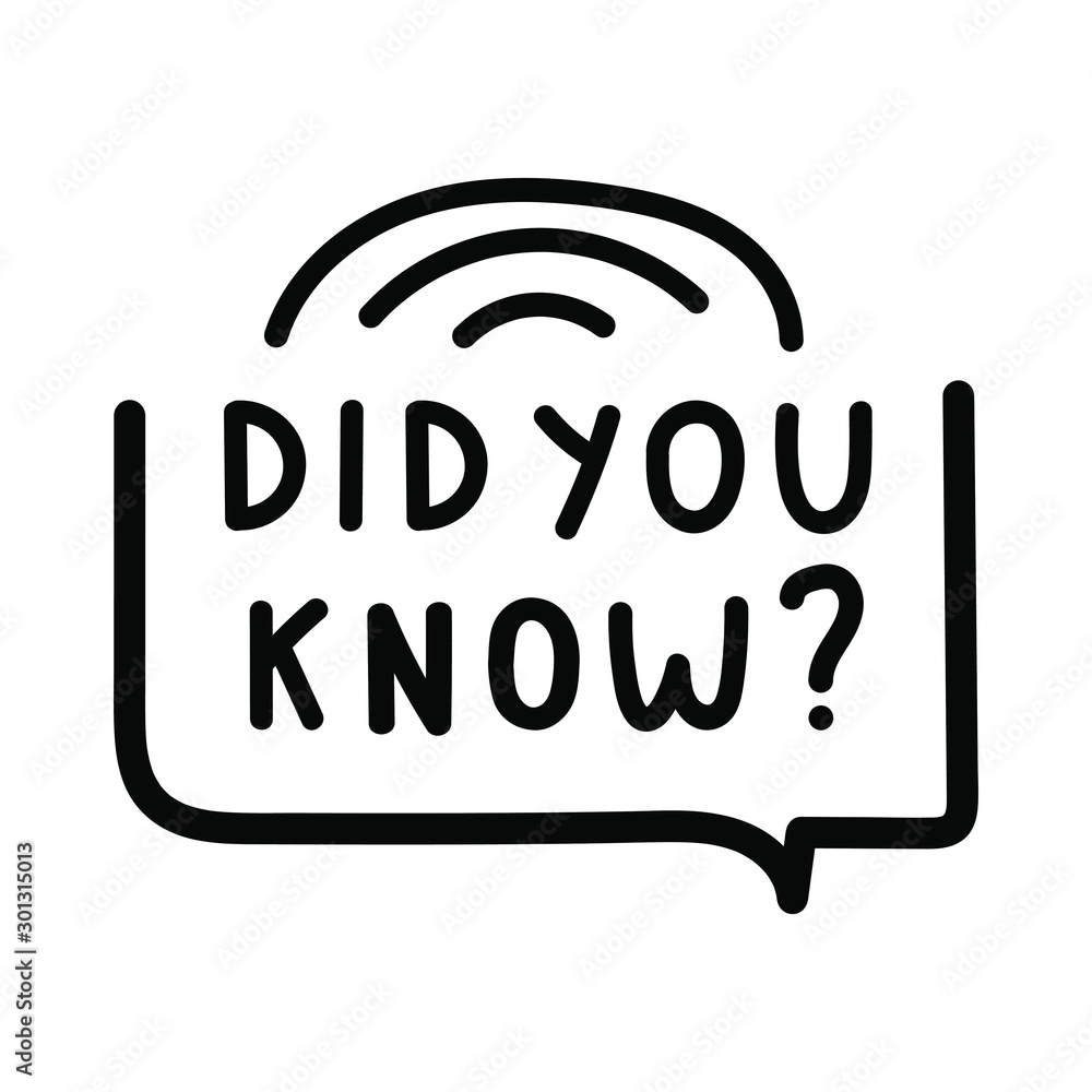 DId you know? Speech bubble. Flat vector illustration on white background. DId you know? Speech bubble. Flat vector illustration on white background.