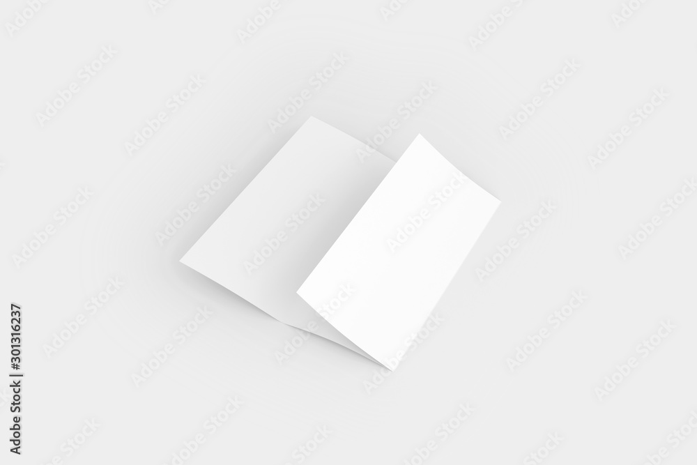 A4 A5 Trifold Brochure White Blank Mockup A4 A5 Trifold Brochure White Blank Mockup