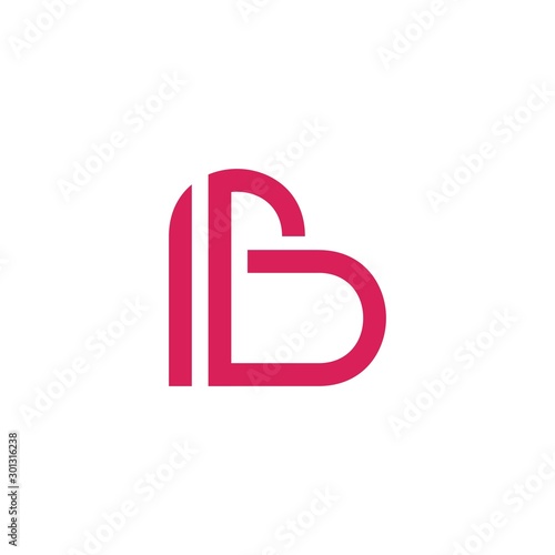 Letter Capital B Loved Creative Modern Icon Logo Design Template Element Vector