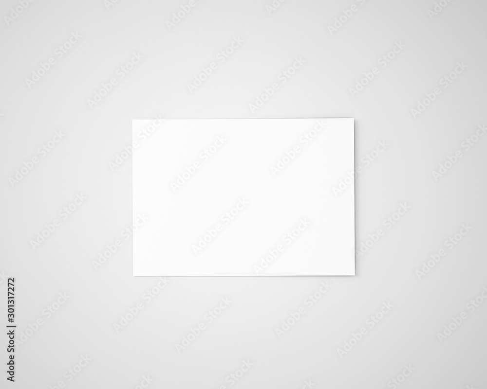 A6 Invitation Card Postcard White Blank Mockup A6 Invitation Card Postcard White Blank Mockup