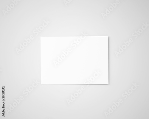 A6 Invitation Card Postcard White Blank Mockup
